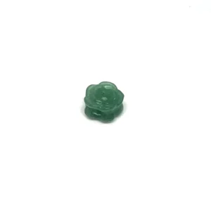Green Aventurine 15mm Carved Flower Bead 1pc HK
