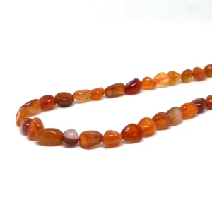 Carnelian Approx 7 x 5mm Small Nugget Beads 38cm Strand HK