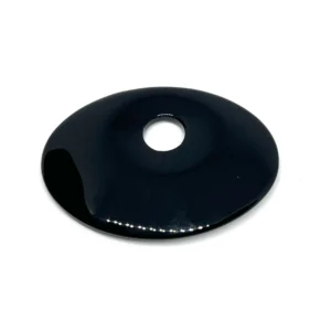 Black Obsidian 60 x 40mm Oval Donut with Large Hole 1pc HK