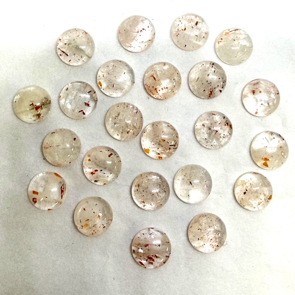 Included Quartz 8mm Round Calibrated Cabochons 2pcs - Image 2