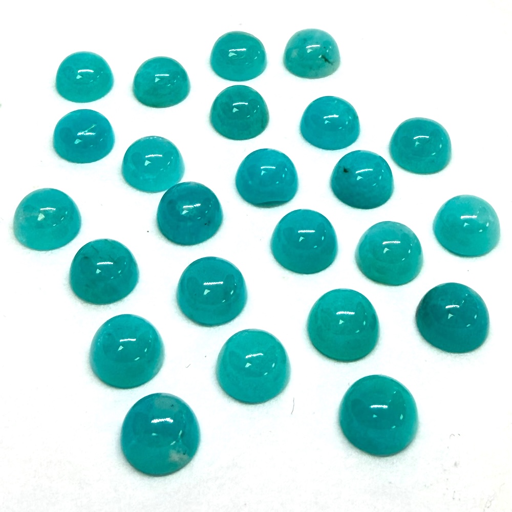 Premium Amazonite 8mm Round Calibrated Cabochons 2pcs