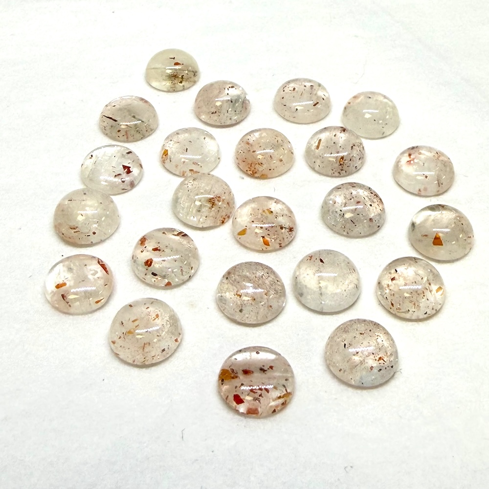 Included Quartz 8mm Round Calibrated Cabochons 2pcs - Image 3