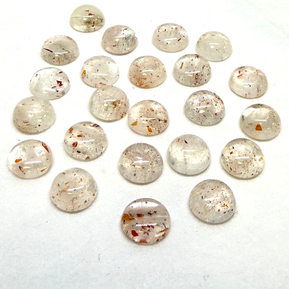 Included Quartz 8mm Round Calibrated Cabochons 2pcs
