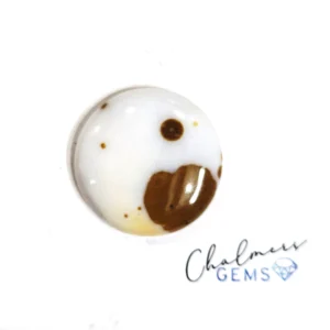 Polka Dot Agate 25x25mm Mixed Shape Cabochon 1pc