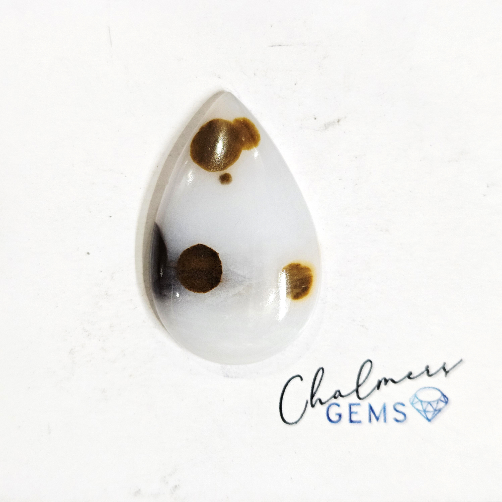 Polka Dot Agate 19x30mm Mixed Shape Cabochon 1pc