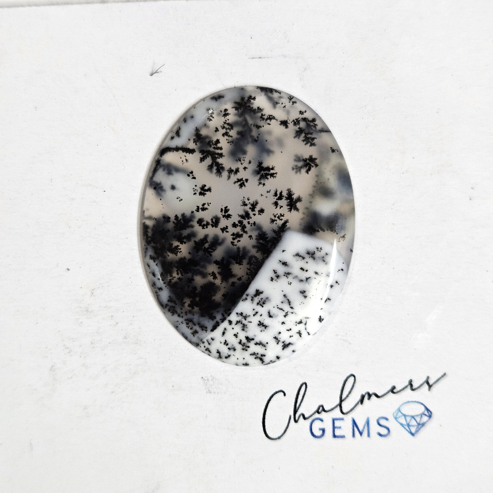 Dendritic Agate 23x31mm Mixed Shape Cabochon 1pc