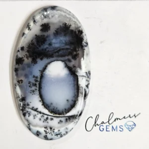 Dendritic Agate 28x49mm Mixed Shape Cabochon 1pc