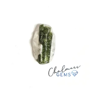 Green Tourmaline In Quartz Drusy 14x25mm Mixed Shape Cabochon 1pc