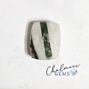 Green Tourmaline In Quartz Drusy 18x22mm Mixed Shape Cabochon 1pc