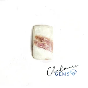 Pink Tourmaline In Quartz 13x22mm Mixed Shape Cabochon 1pc