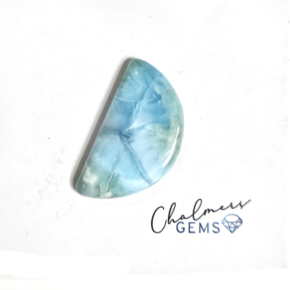 Larimar 17x30mm Mixed Shape Cabochon 1pc