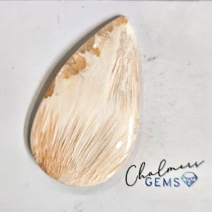 Scolecite Orange 26x45mm Mixed Shape Cabochon 1pc
