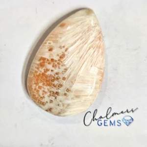 Scolecite Orange 27x42mm Mixed Shape Cabochon 1pc