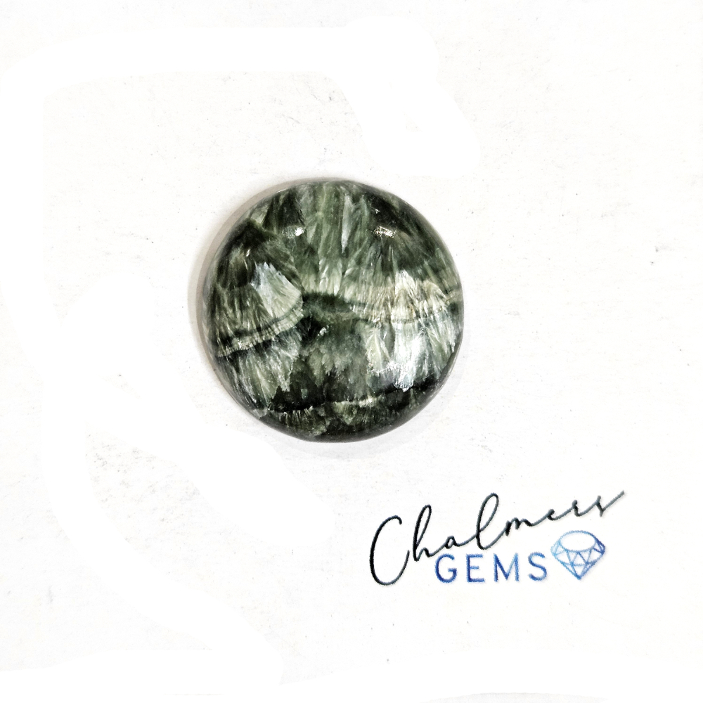 Seraphinite Green 21x21mm Mixed Shape Cabochon 1pc
