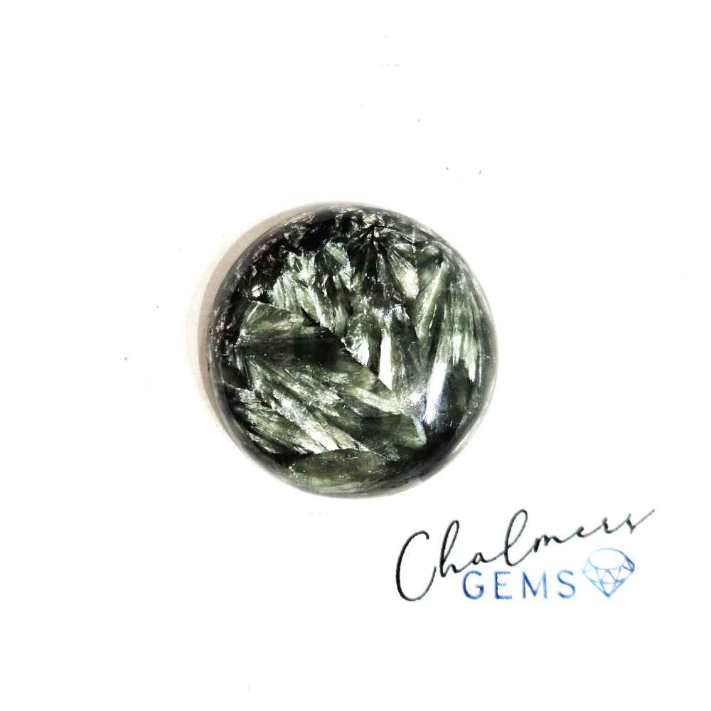 Seraphinite Green 23x23mm Mixed Shape Cabochon 1pc