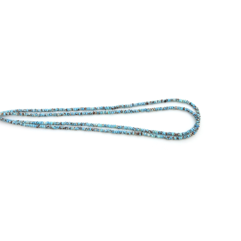 Golden Hill Turquoise beads from Kazakhstan, polished gemstone strand